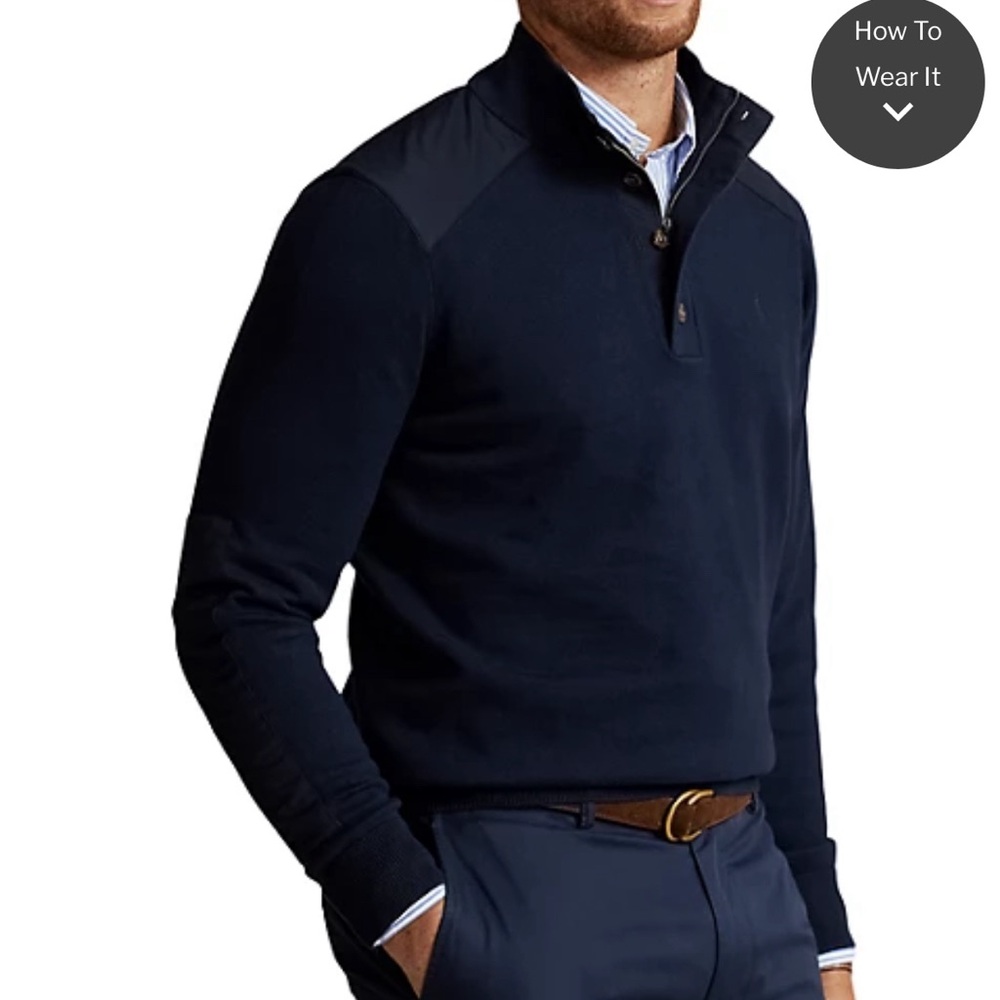 Polo Ralph Lauren Hybrid 1/4-Zip Mockneck Sweater NWT Size 2XLT